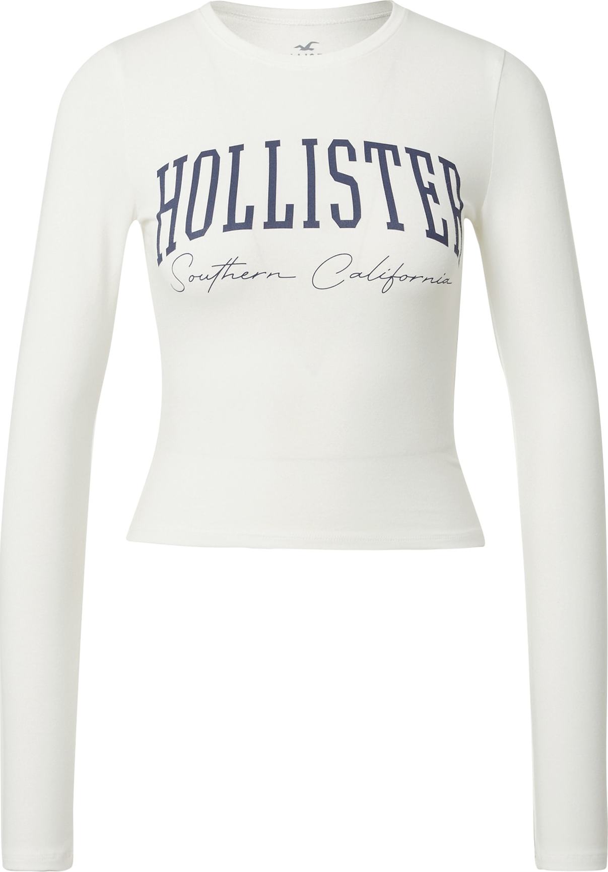 HOLLISTER Tričko marine modrá / bílá