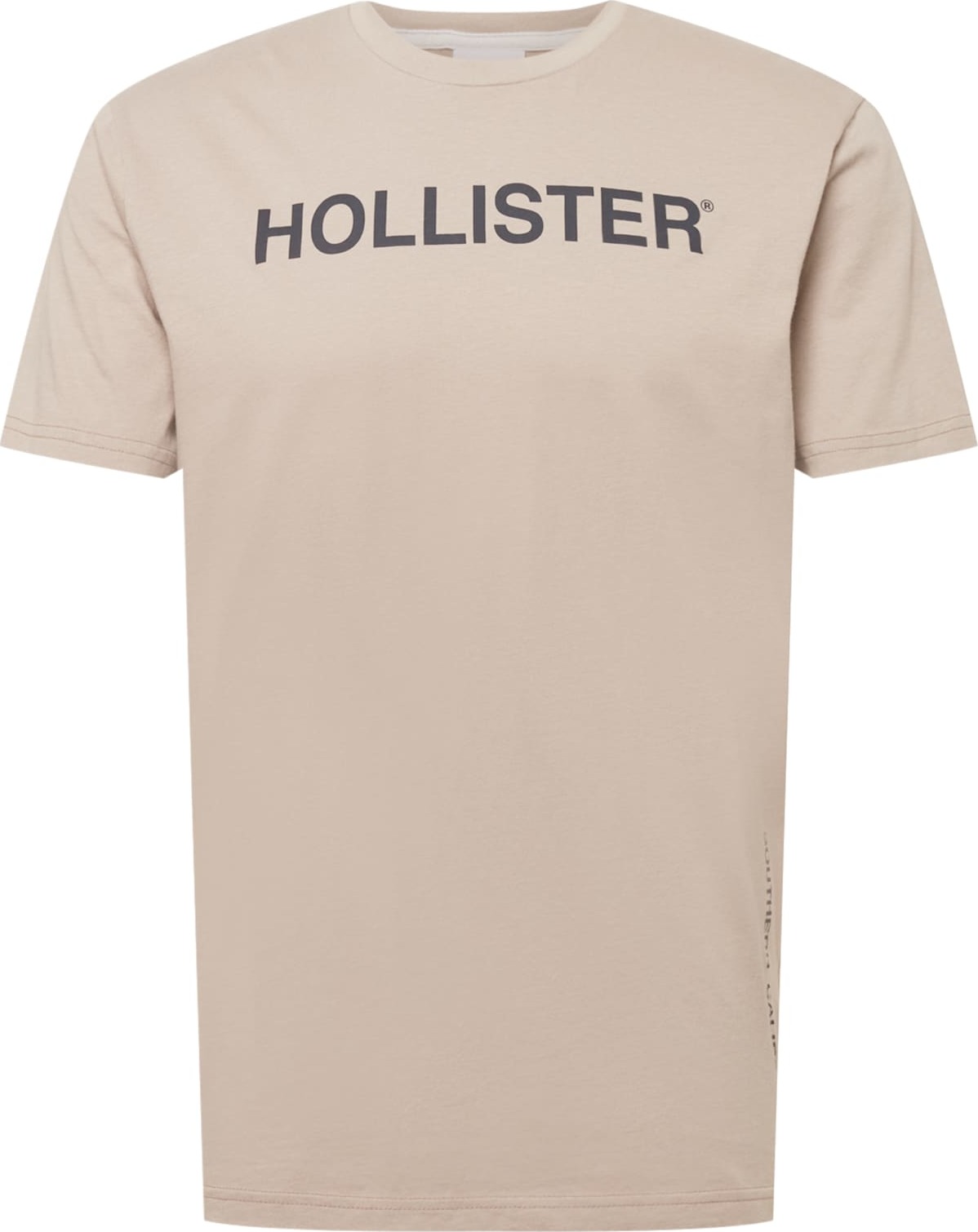 HOLLISTER Tričko světle hnědá / černá