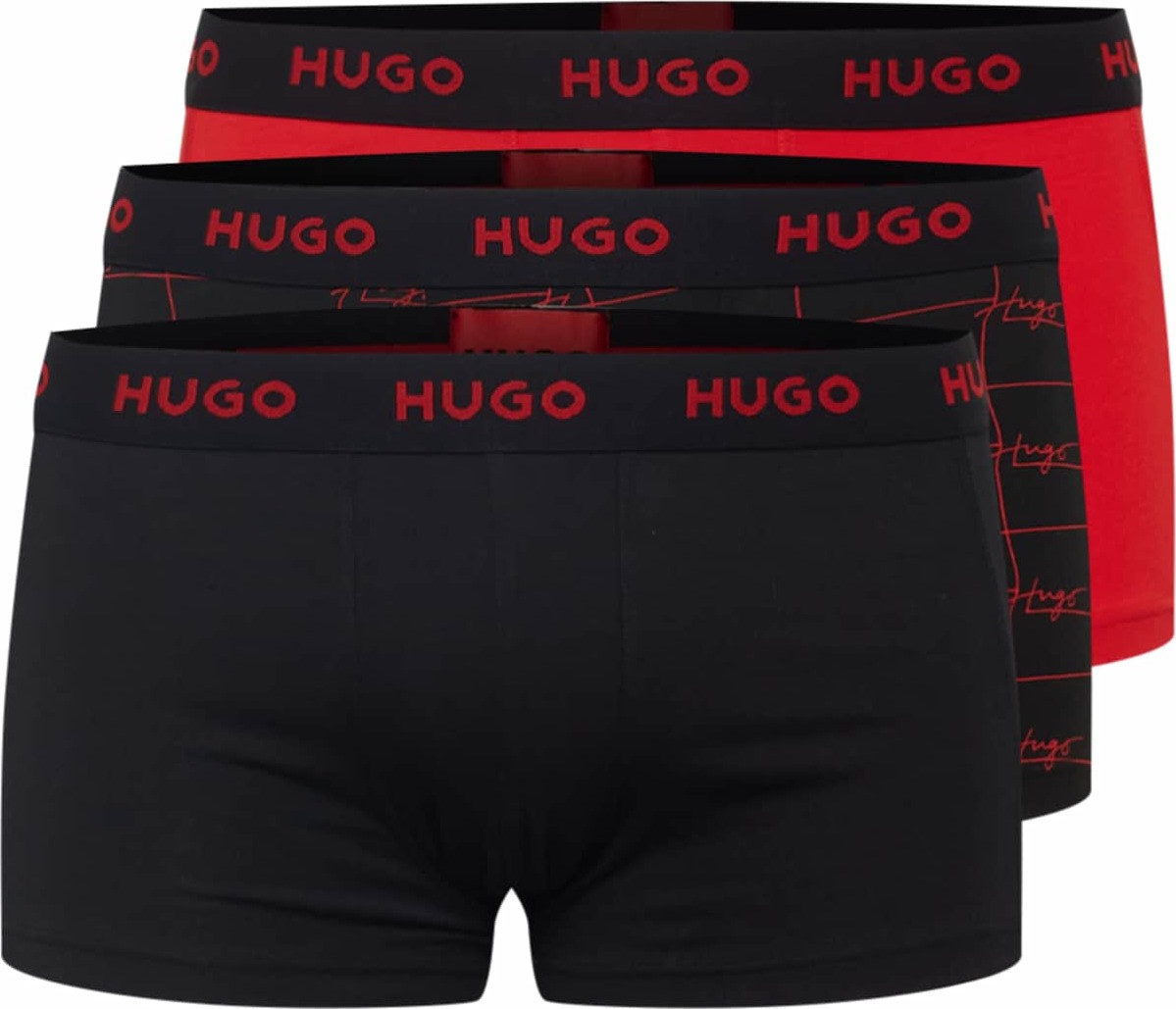 HUGO Boxerky červená / černá