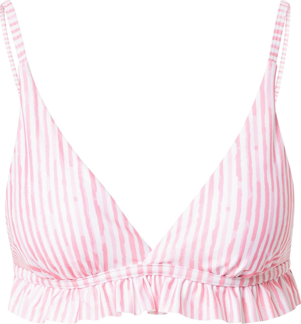 Hunkemöller Horní díl plavek 'Julia' pink / světle růžová / bílá