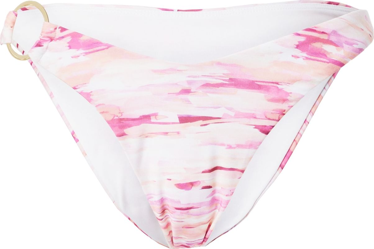 Hunkemöller Spodní díl plavek 'Amalfi' pink / růžová / bílá