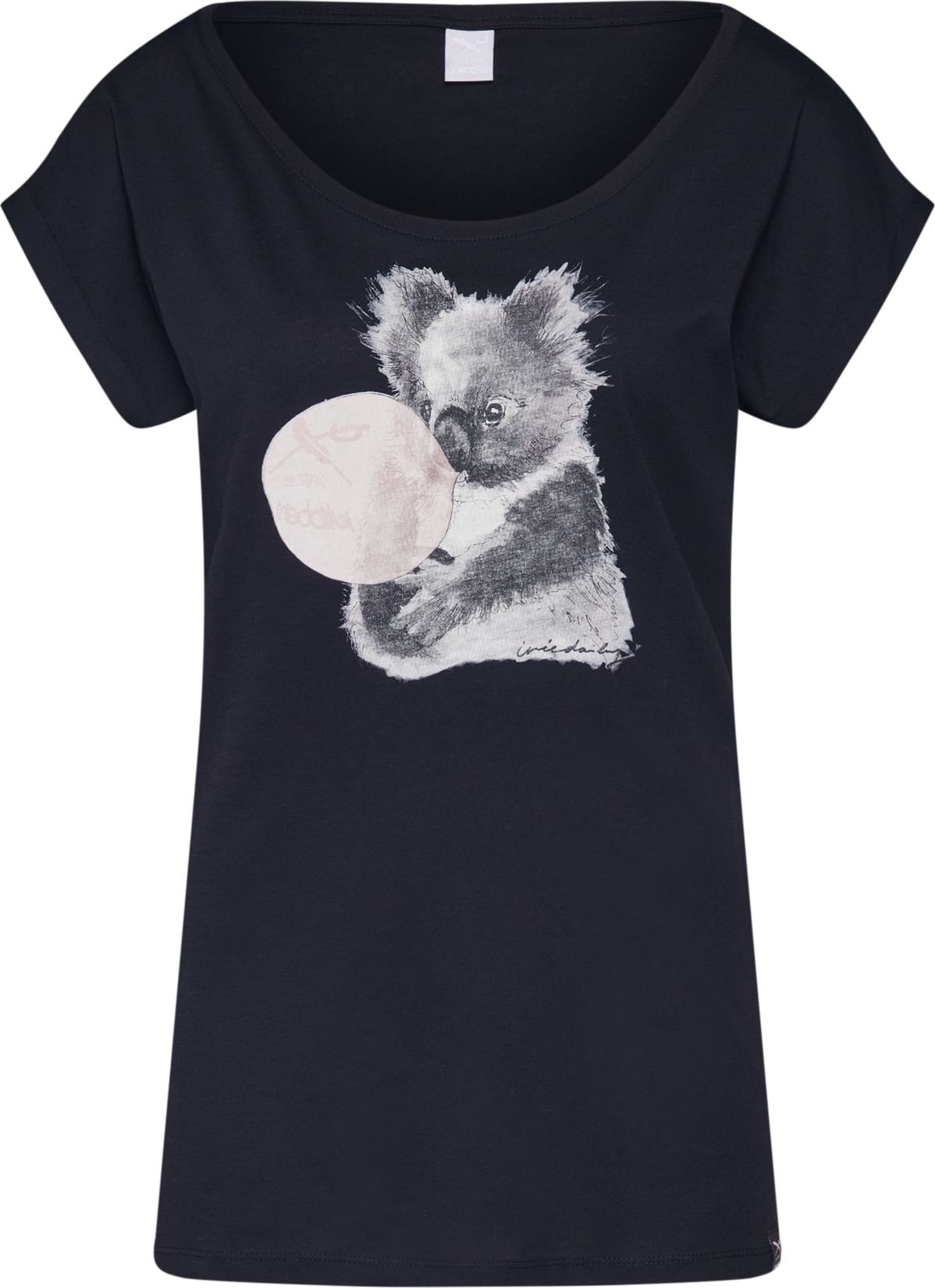 Iriedaily Tričko 'Koala Bubble Tee' černá / bílá