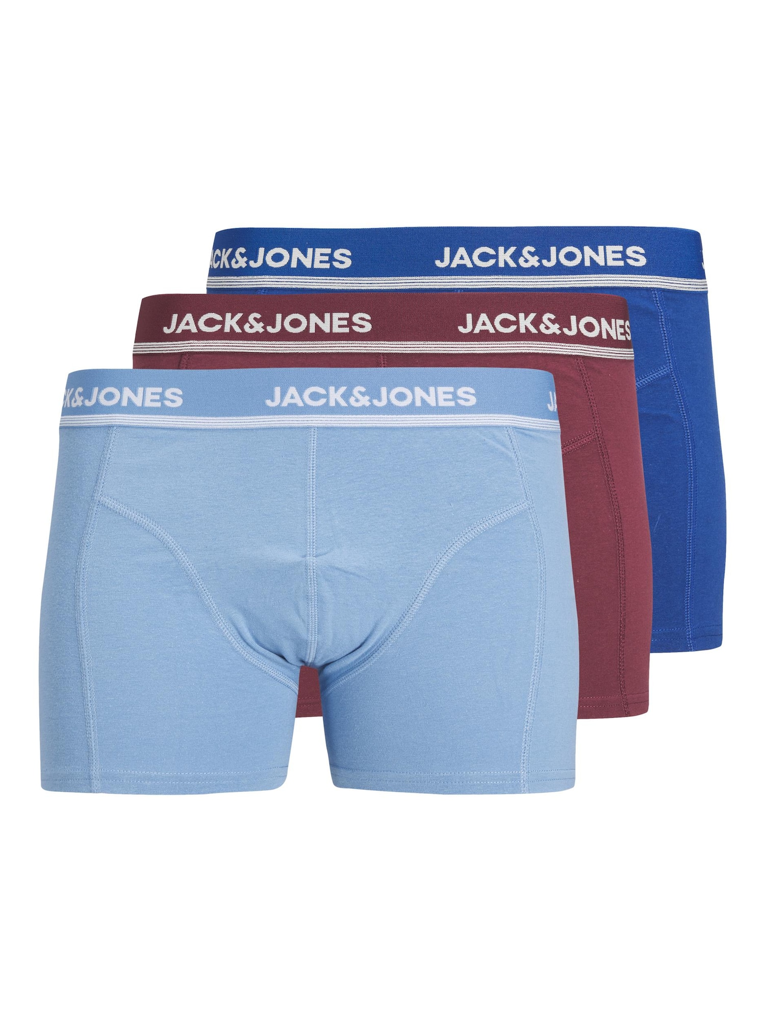 JACK & JONES Boxerky 'KENT' nebeská modř / světlemodrá / švestková