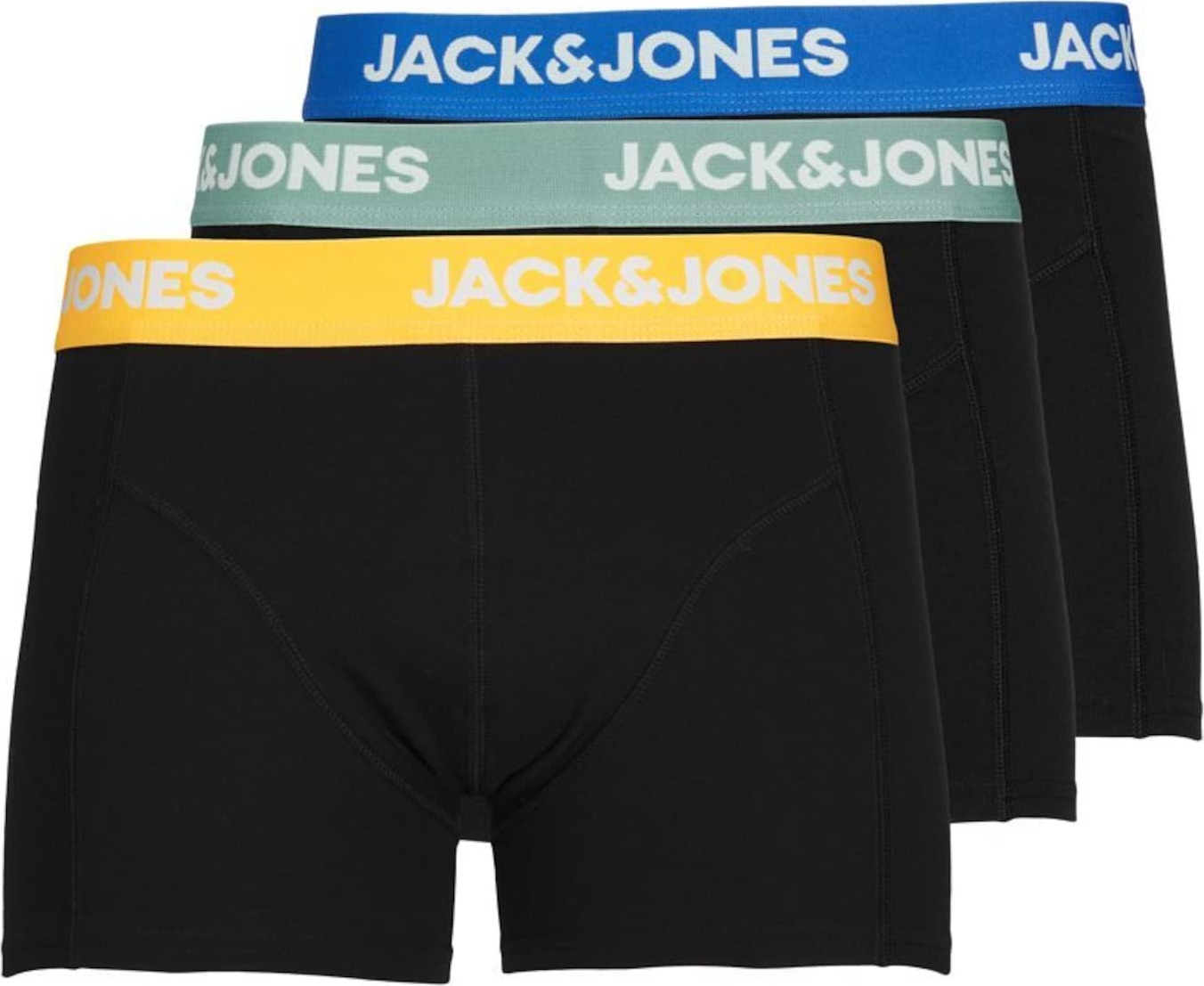 JACK & JONES Boxerky modrá / žlutá / mátová / černá / bílá