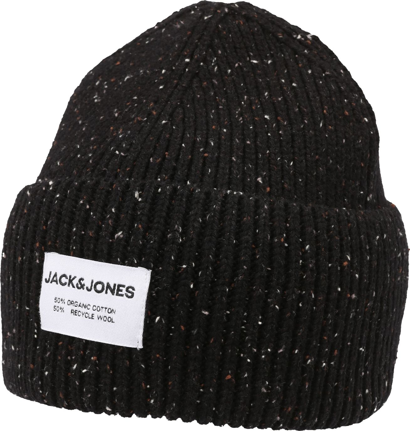 JACK & JONES Čepice 'BARI' černá / bílá