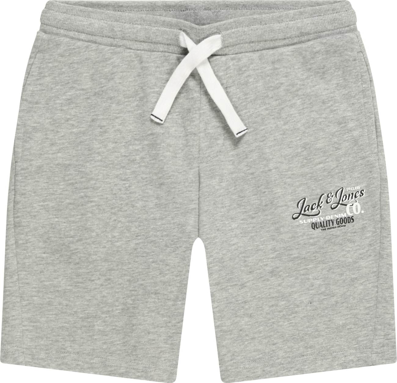 Jack & Jones Junior Kalhoty 'ANDY' šedý melír / černá / bílá