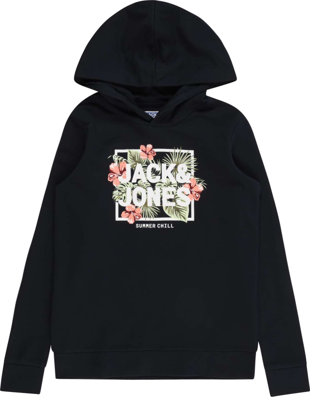 Jack & Jones Junior Mikina 'BECS' námořnická modř / zelená / pastelově červená / bílá