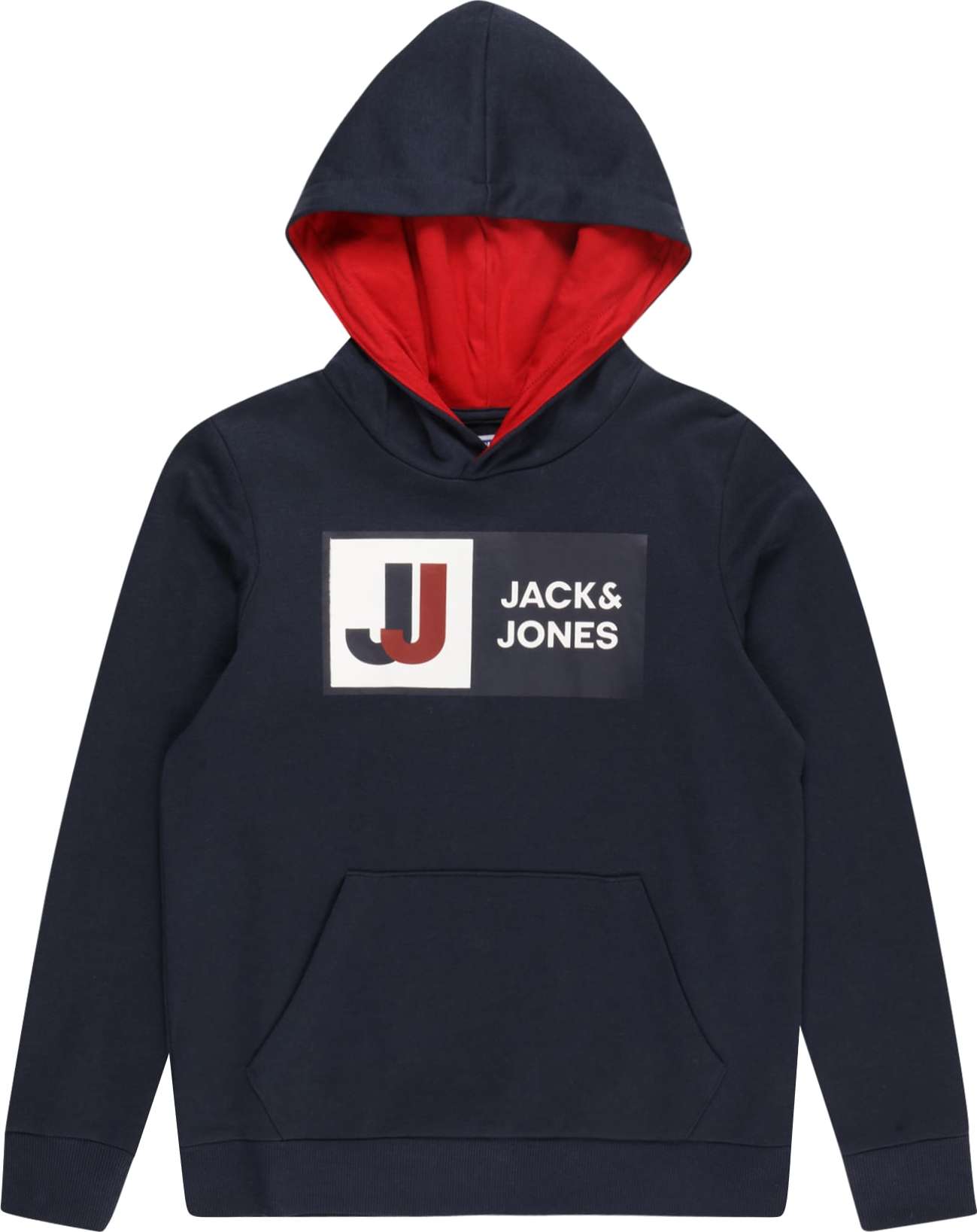 Jack & Jones Junior Mikina námořnická modř / červená / bílá