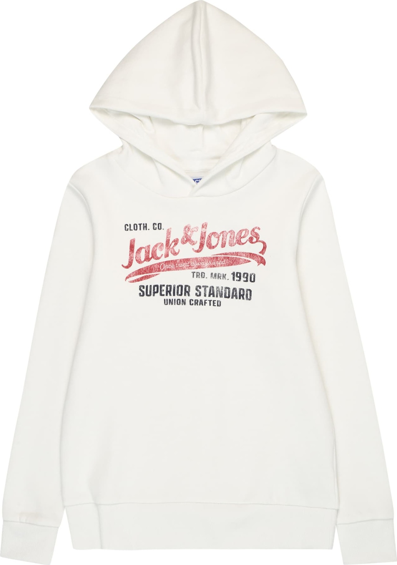 Jack & Jones Junior Mikina červená / černá / bílá