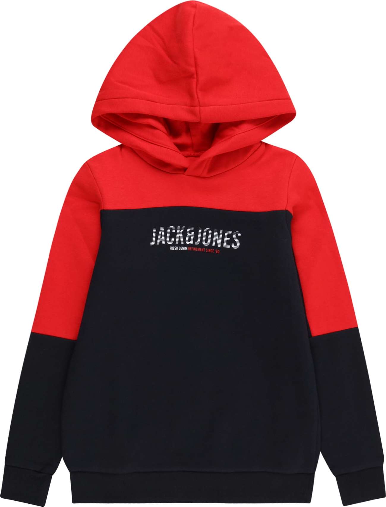 Jack & Jones Junior Mikina 'Edan' námořnická modř / červená / bílá