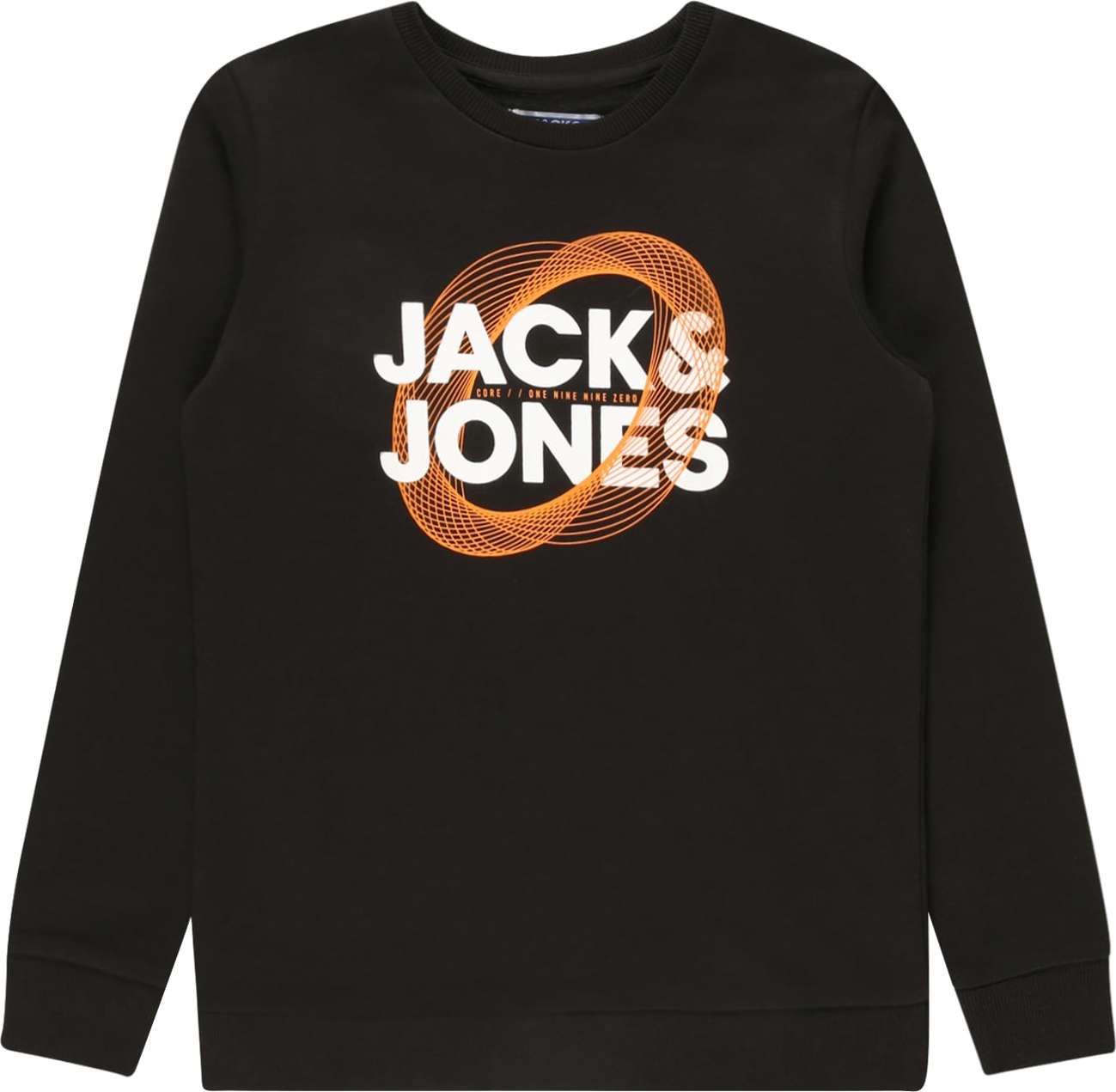 Jack & Jones Junior Mikina 'LUCA' tmavě oranžová / černá / bílá