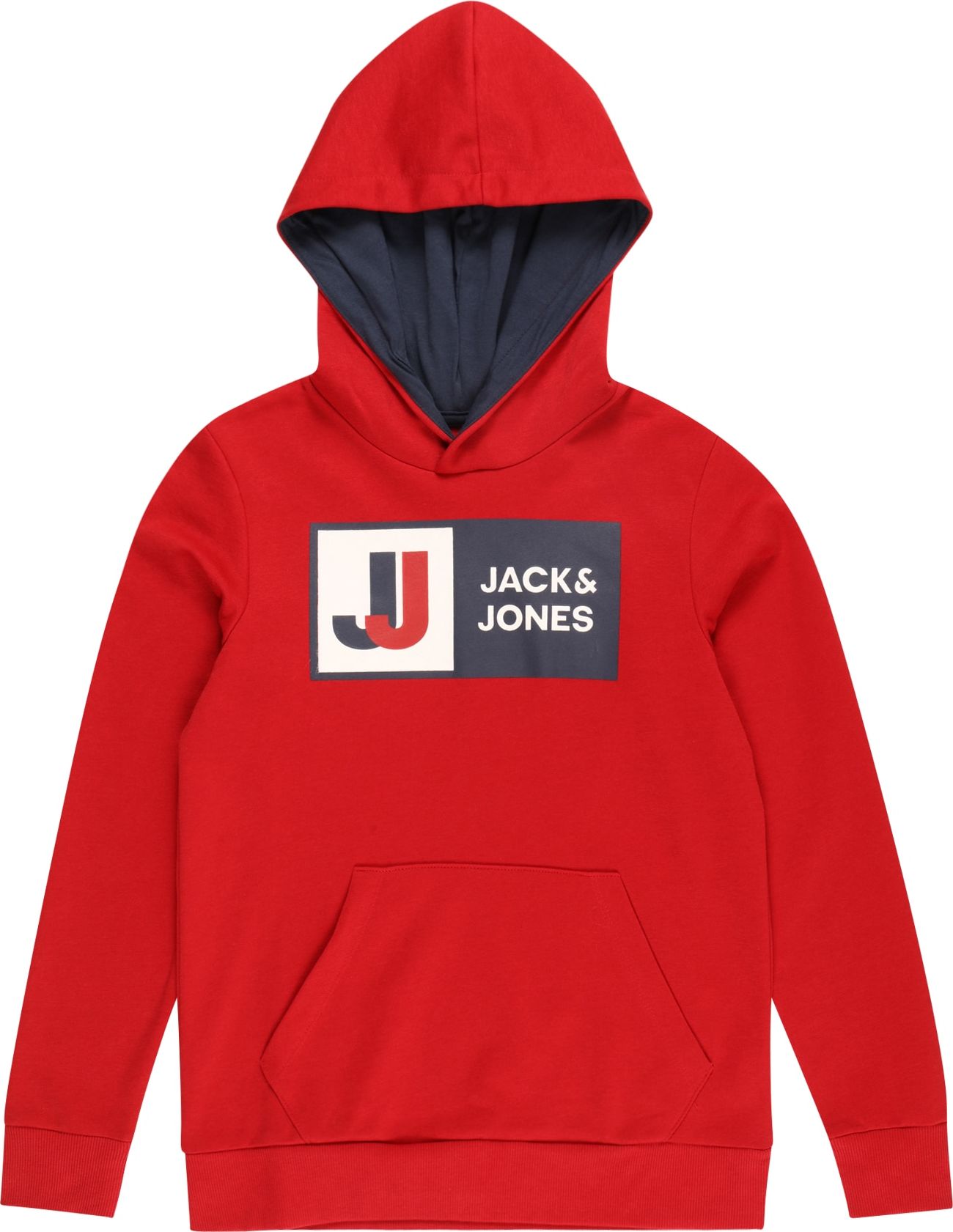 Jack & Jones Junior Mikina marine modrá / červená / bílá