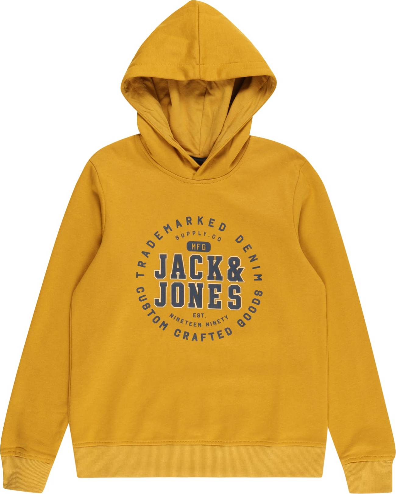 Jack & Jones Junior Mikina námořnická modř / hořčicová / bílá