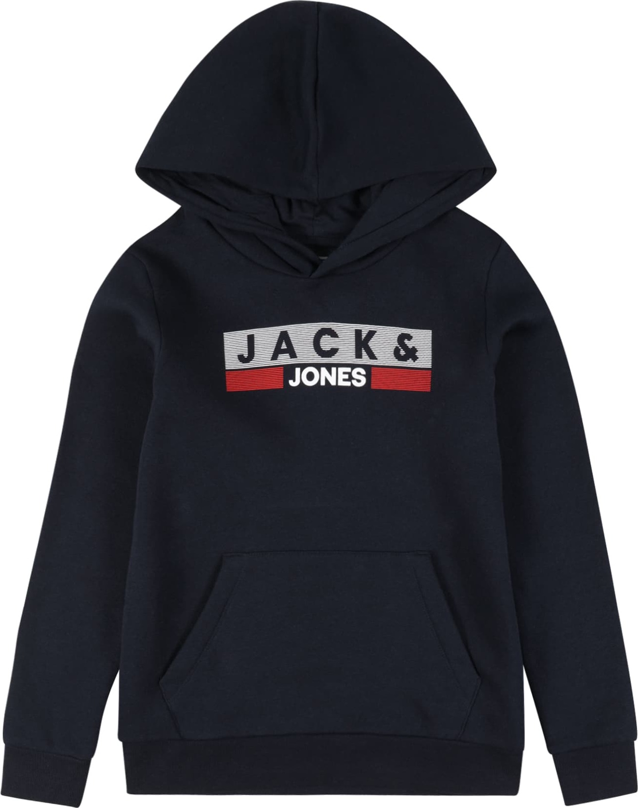 Jack & Jones Junior Mikina noční modrá / červená / bílá