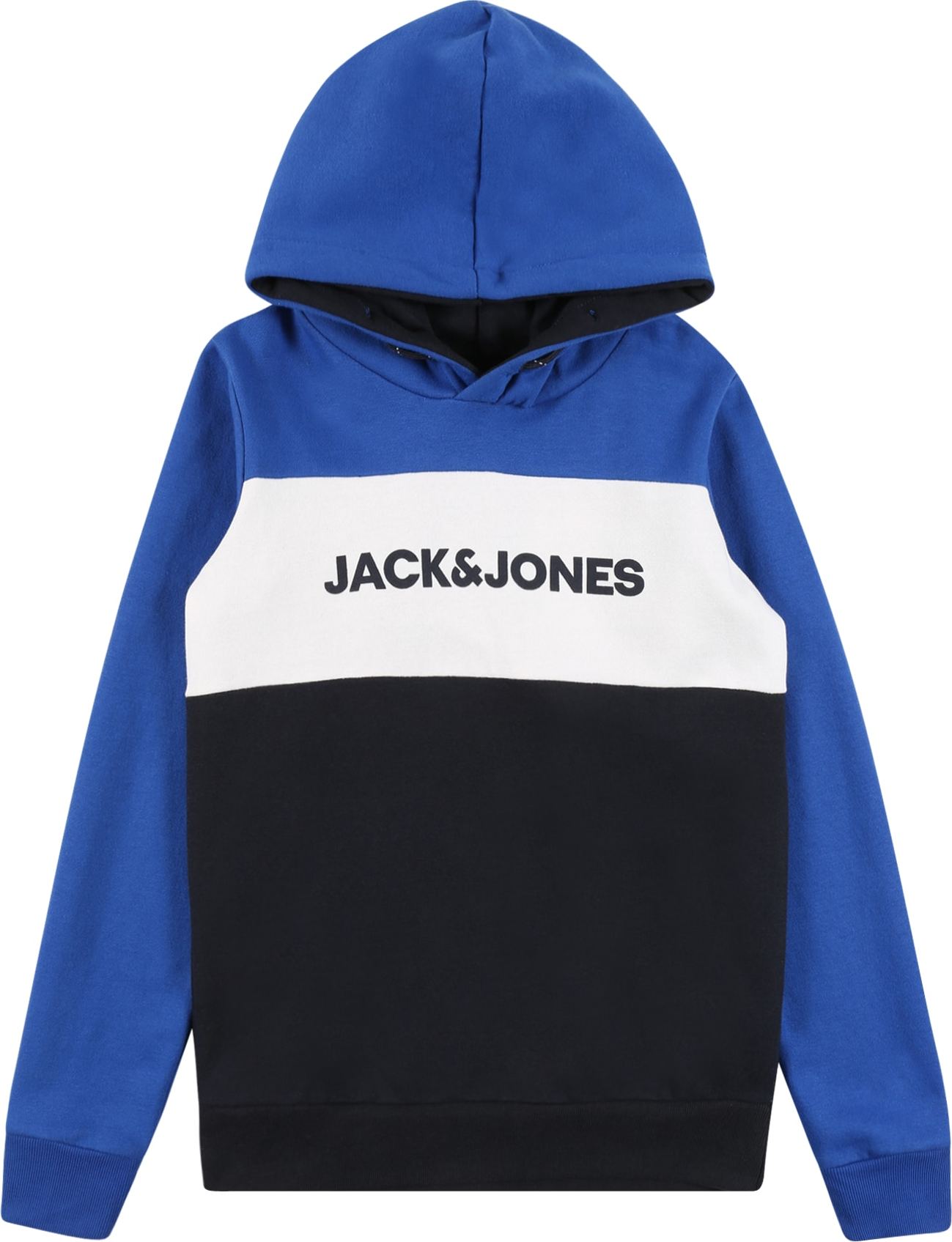 Jack & Jones Junior Mikina noční modrá / královská modrá / bílá