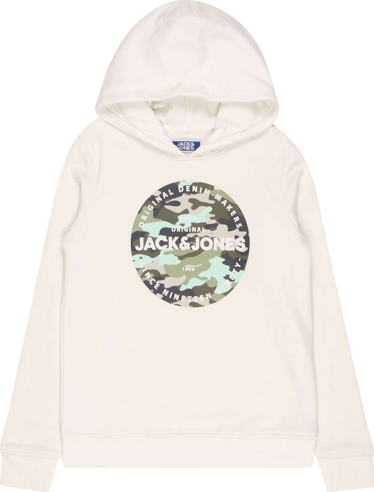 Jack & Jones Junior Mikina 'Pete' khaki / mátová / tmavě zelená / bílá