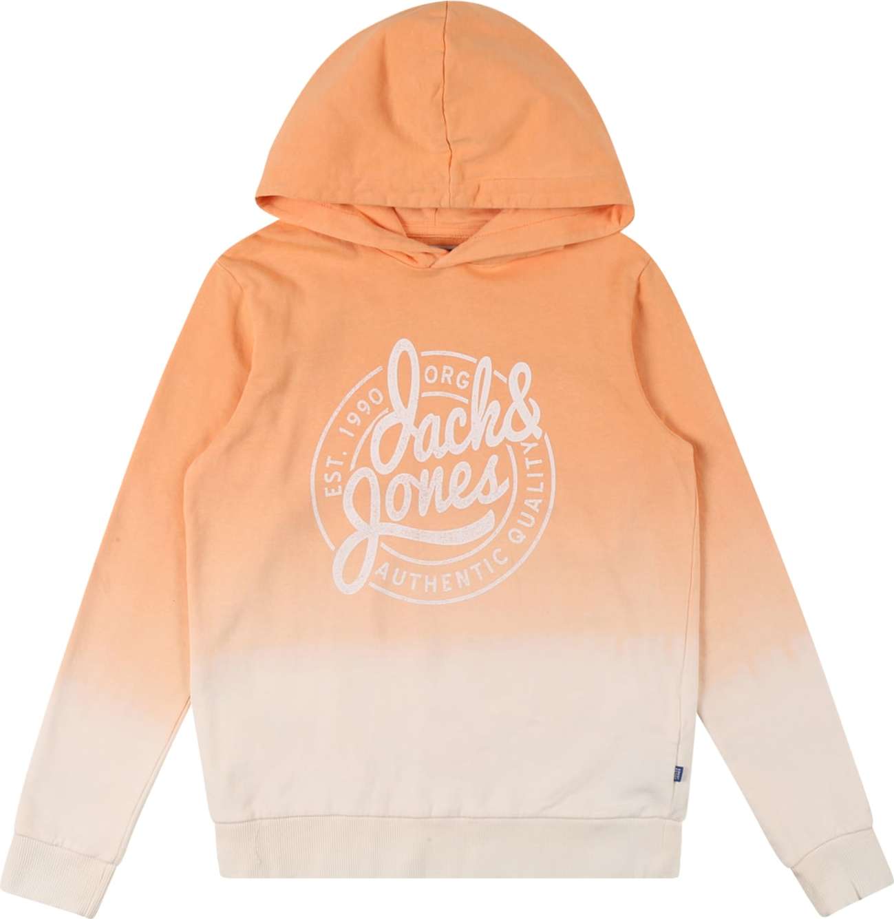 Jack & Jones Junior Mikina 'TARIF' oranžová / bílá