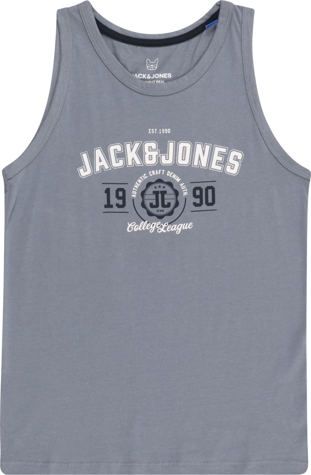 Jack & Jones Junior Tričko 'ANDY' námořnická modř / chladná modrá / bílá