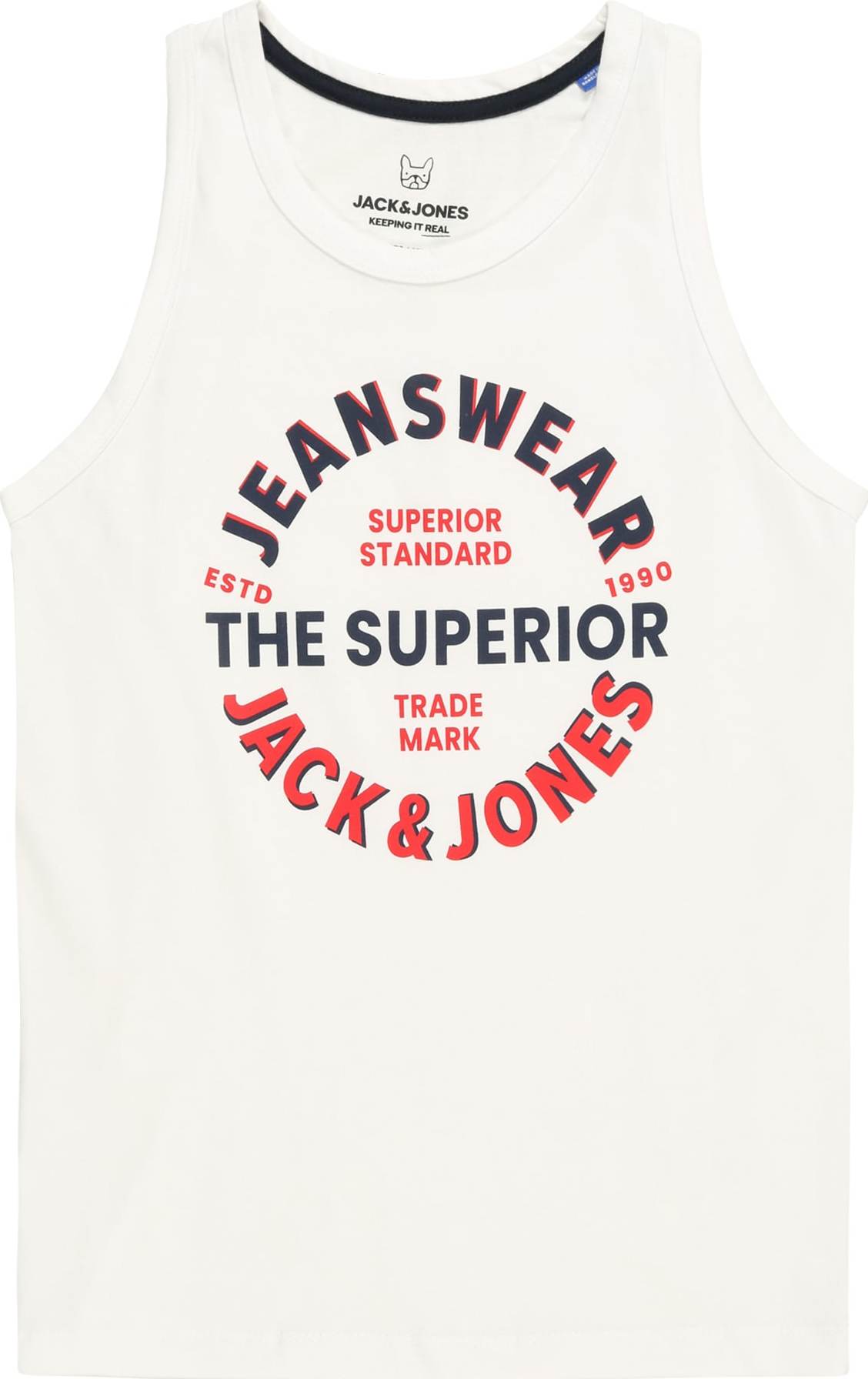 Jack & Jones Junior Tričko 'ANDY' námořnická modř / světle červená / bílá