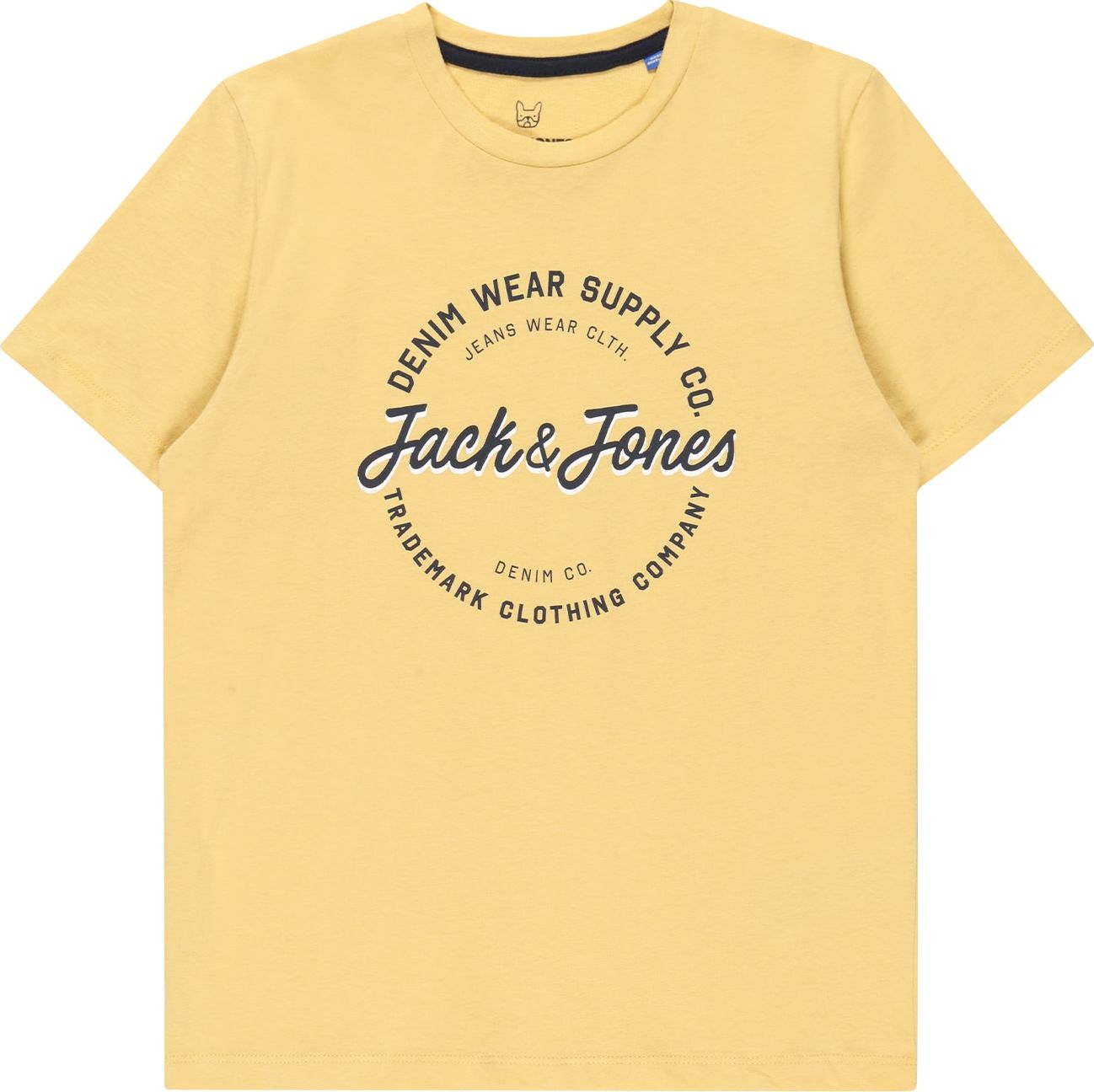 Jack & Jones Junior Tričko 'Andy' noční modrá / hořčicová / bílá