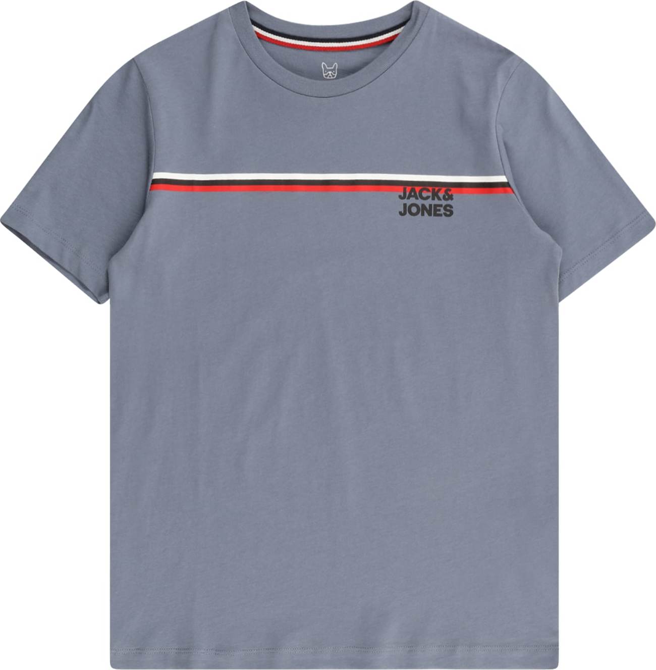 Jack & Jones Junior Tričko 'ATLAS' chladná modrá / červená / černá / bílá