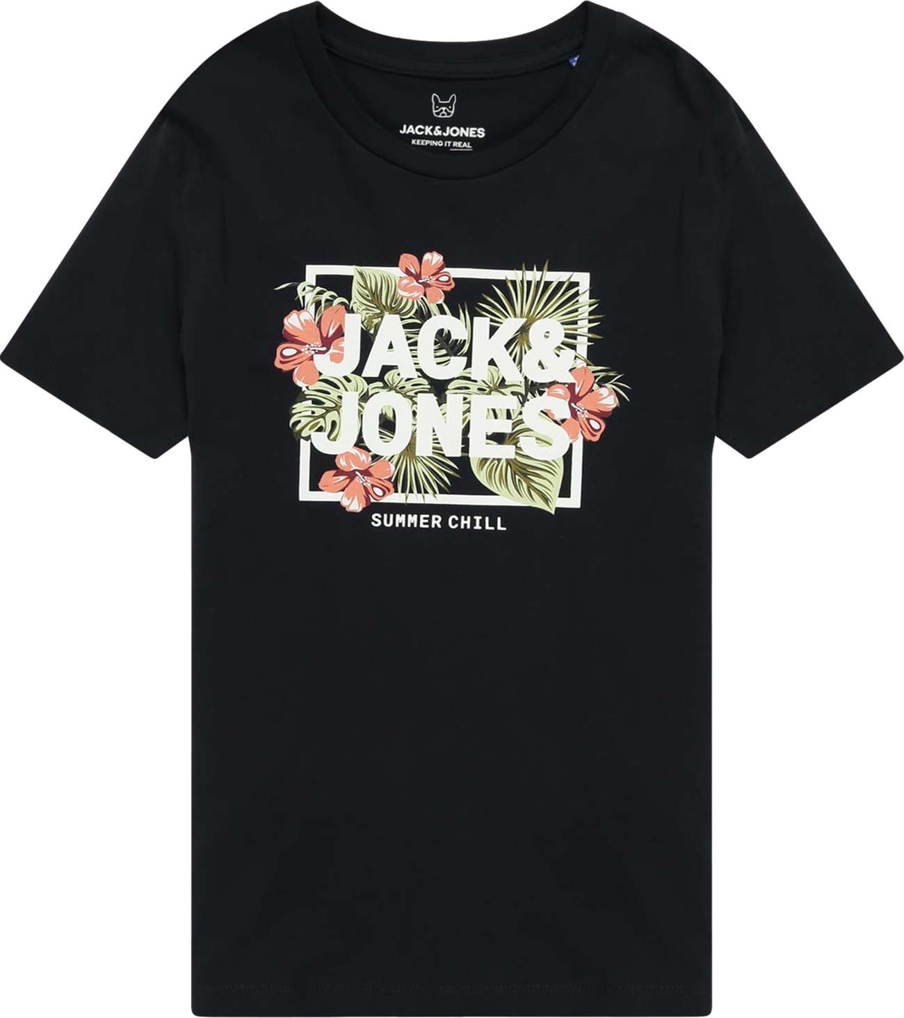 Jack & Jones Junior Tričko 'BECS' námořnická modř / zelená / pink / bílá