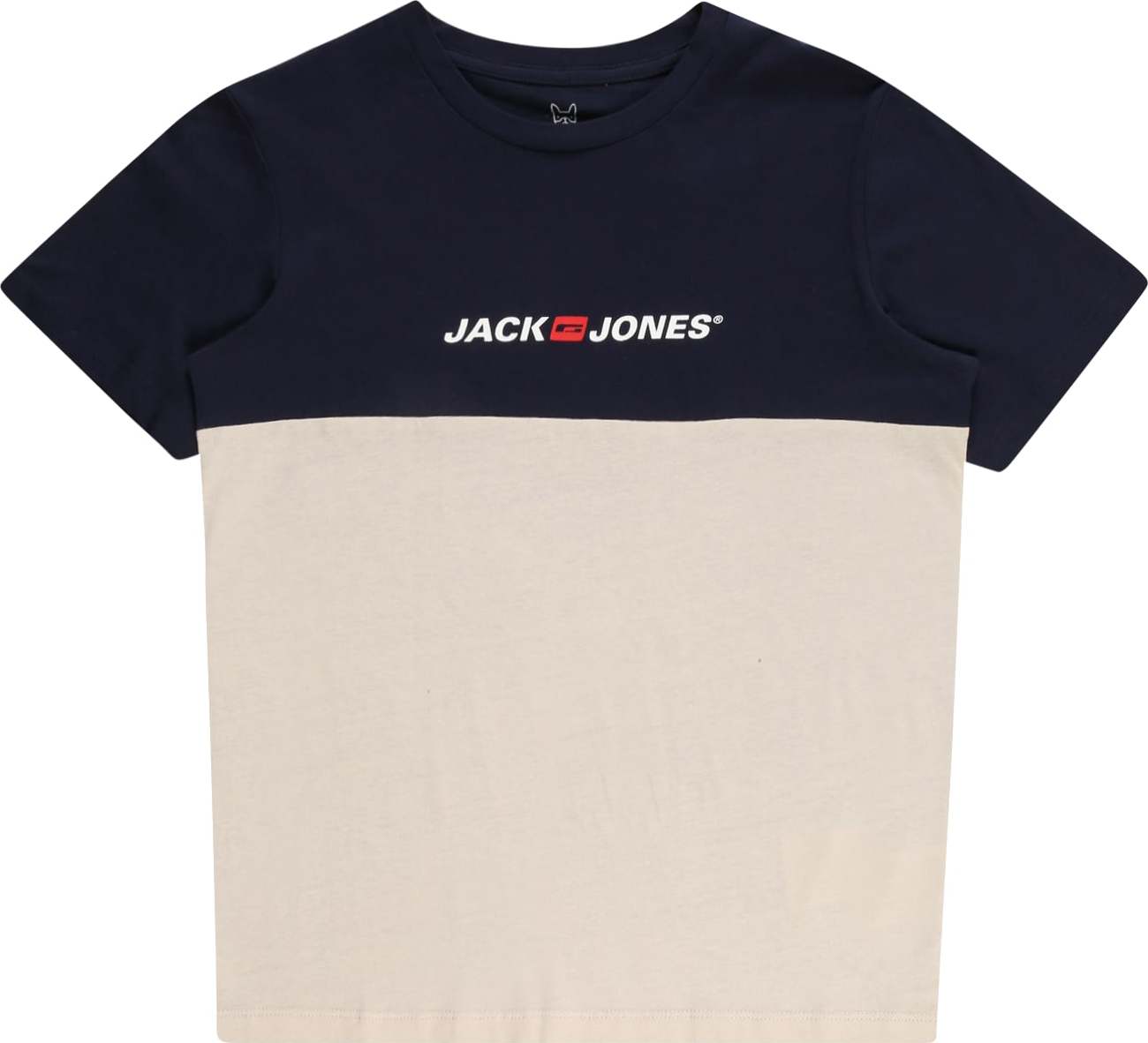 Jack & Jones Junior Tričko 'CORP' režná / námořnická modř / jasně červená / bílá