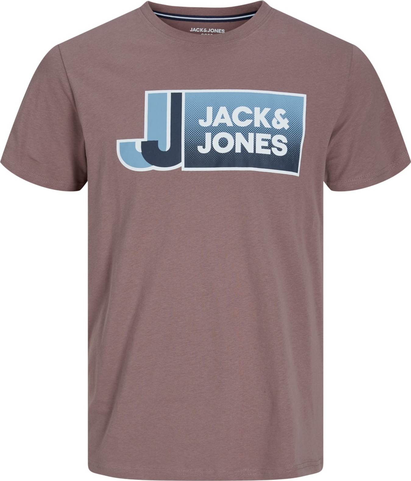 Jack & Jones Junior Tričko 'LOGAN' modrá / šedá / bílá