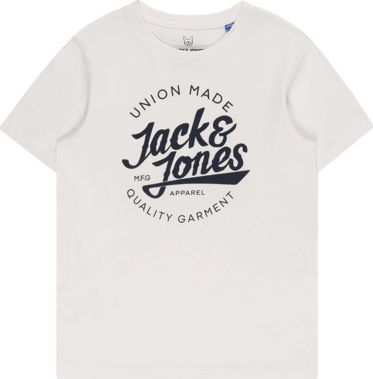 Jack & Jones Junior Tričko 'SIMON' noční modrá / bílá