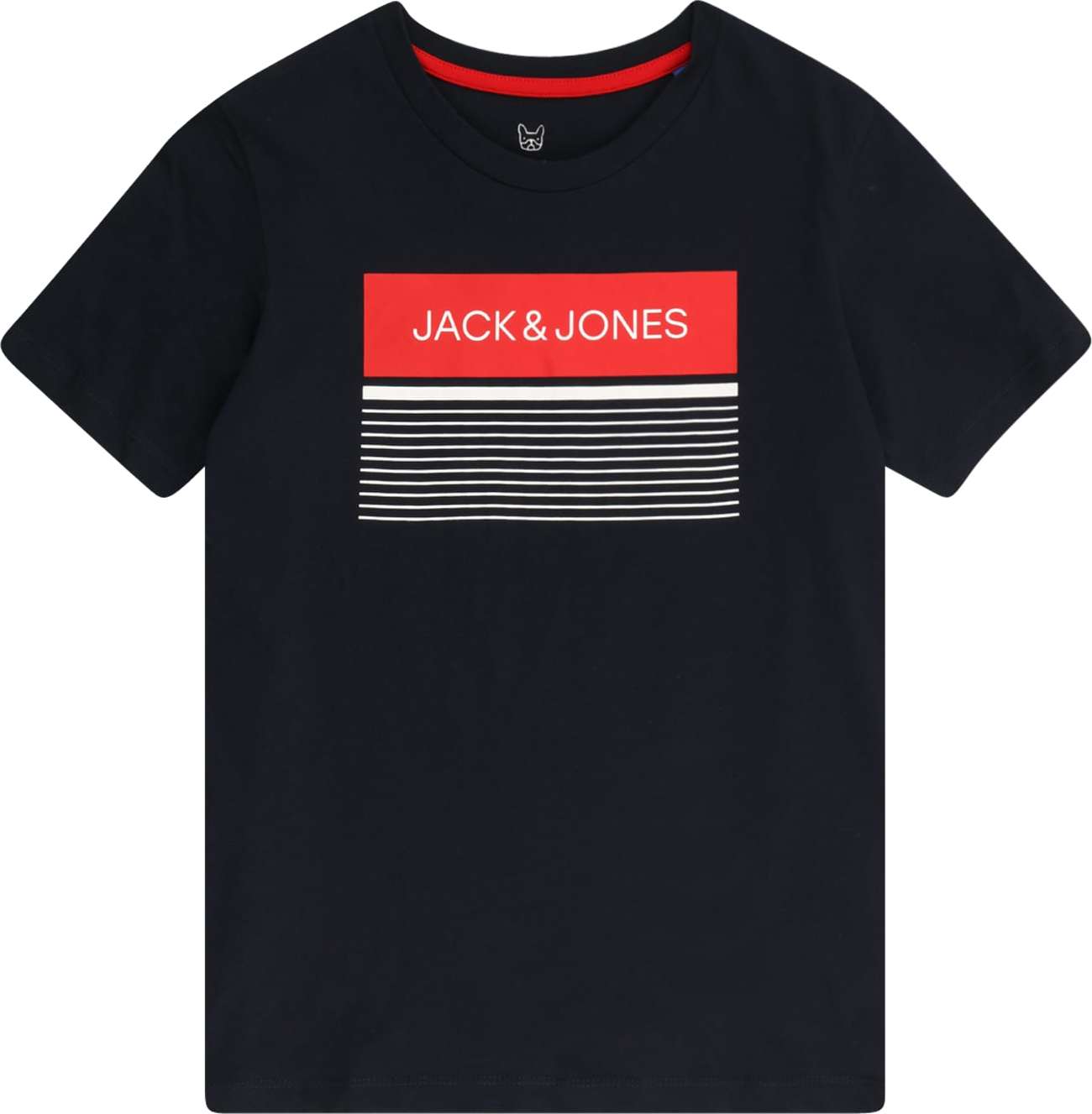 Jack & Jones Junior Tričko 'Travis' noční modrá / červená / bílá