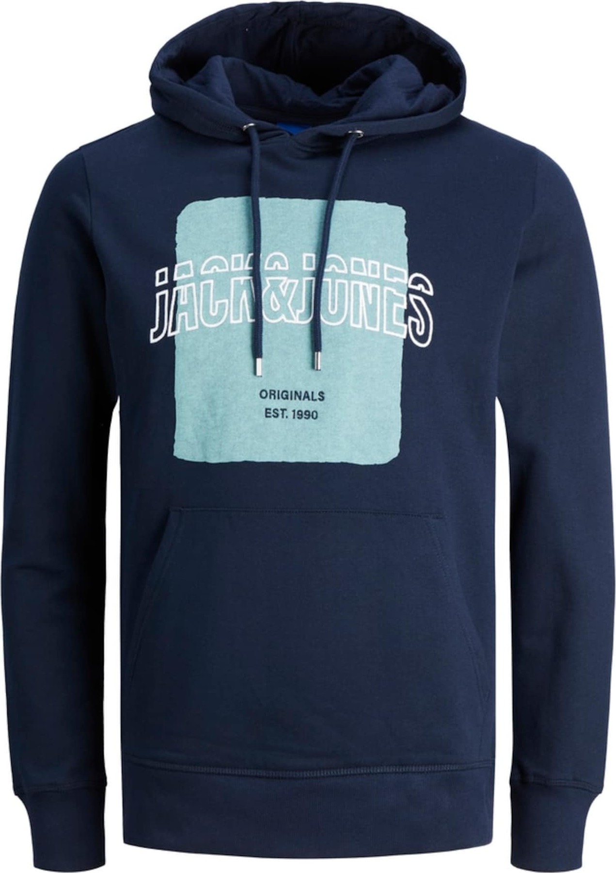 JACK & JONES Mikina 'Artist' světlemodrá / tmavě modrá / bílá