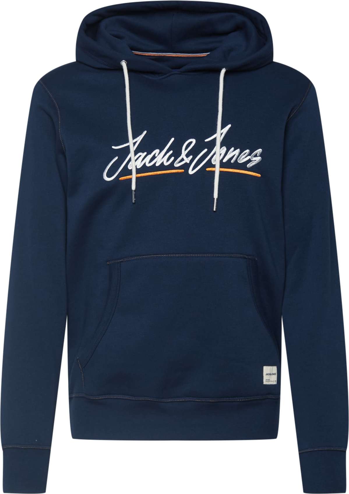 JACK & JONES Mikina námořnická modř / oranžová / bílá