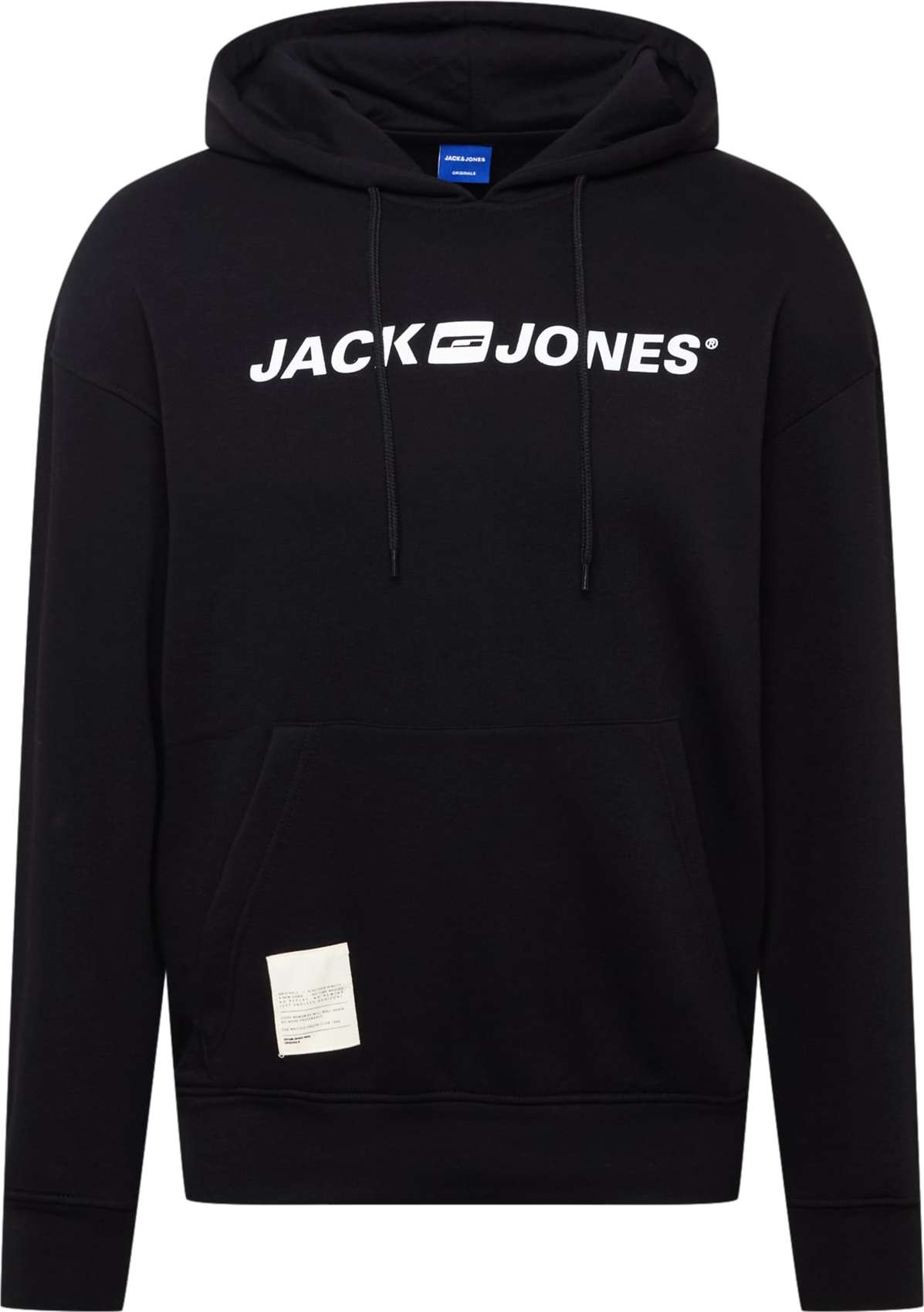 JACK & JONES Mikina 'Remember' černá / bílá