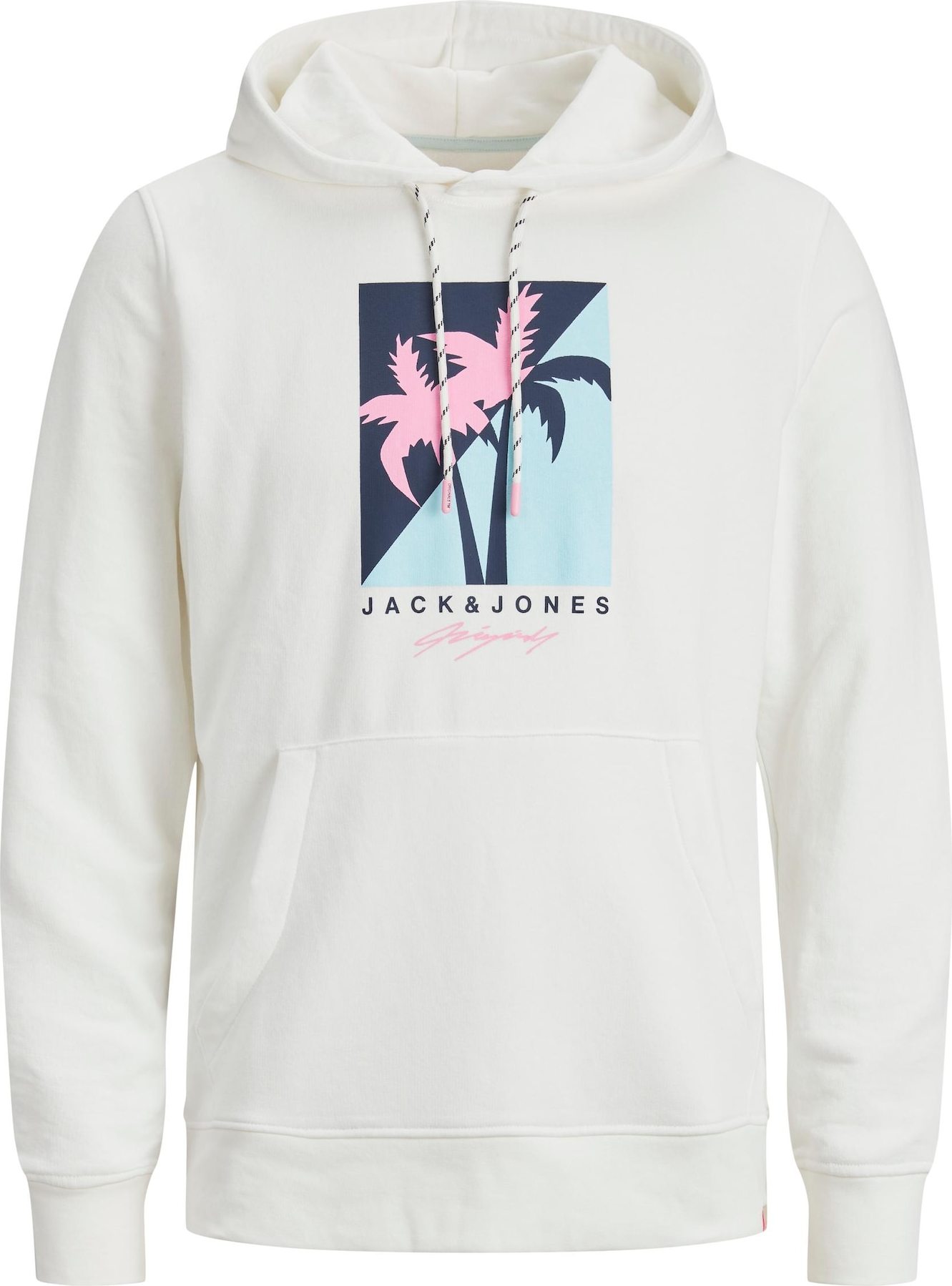 JACK & JONES Mikina 'TULUM' námořnická modř / světlemodrá / růžová / offwhite