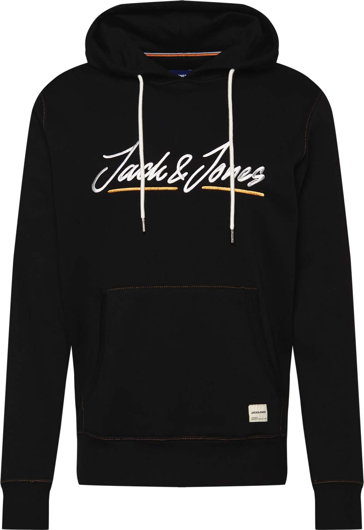 JACK & JONES Mikina žlutá / černá / bílá