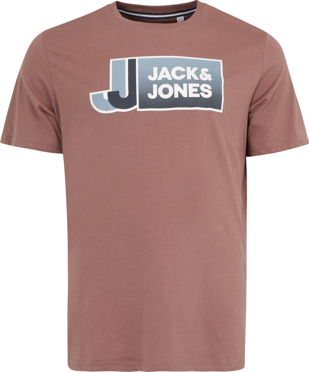 Jack & Jones Plus Tričko marine modrá / kouřově modrá / bobule / offwhite