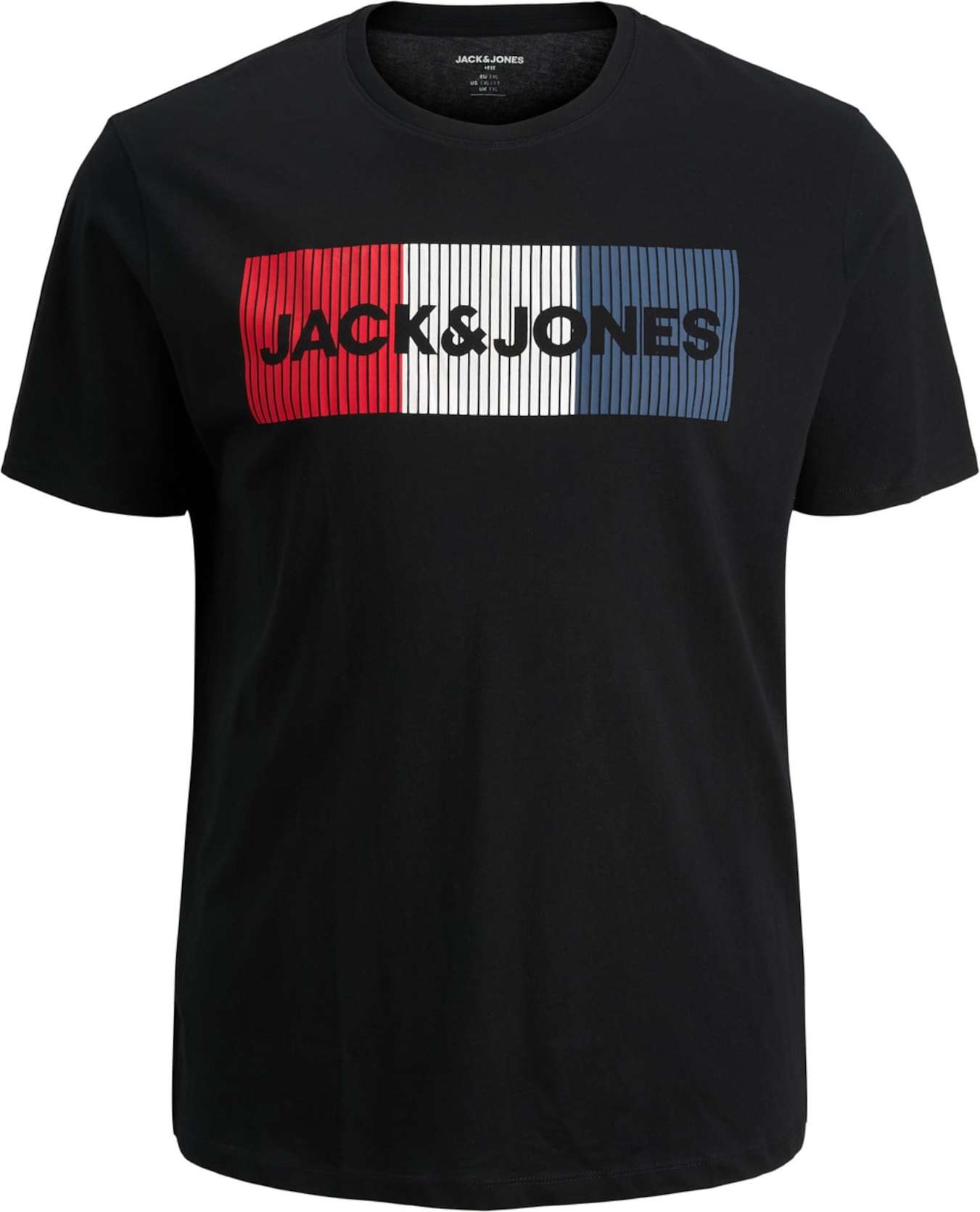 Jack & Jones Plus Tričko námořnická modř / červená / černá / bílá