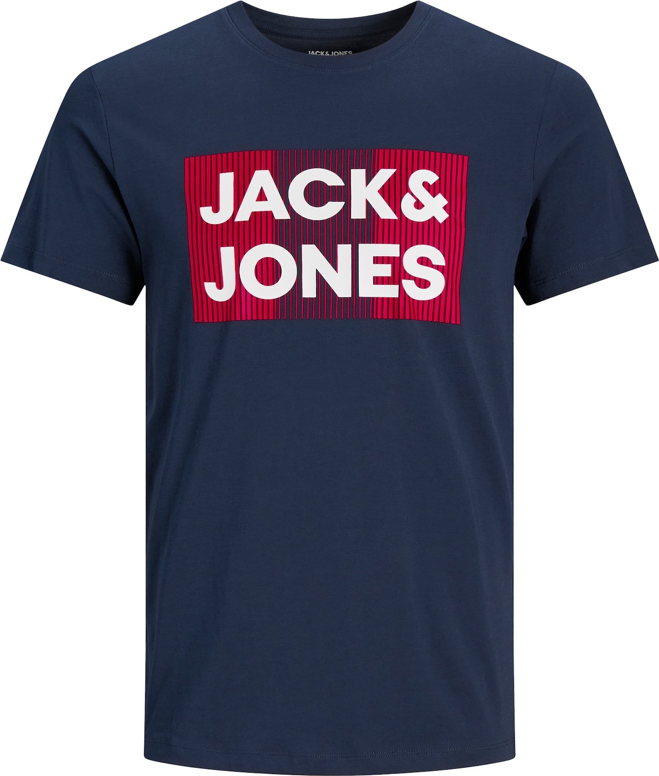 Jack & Jones Plus Tričko námořnická modř / světle červená / bílá