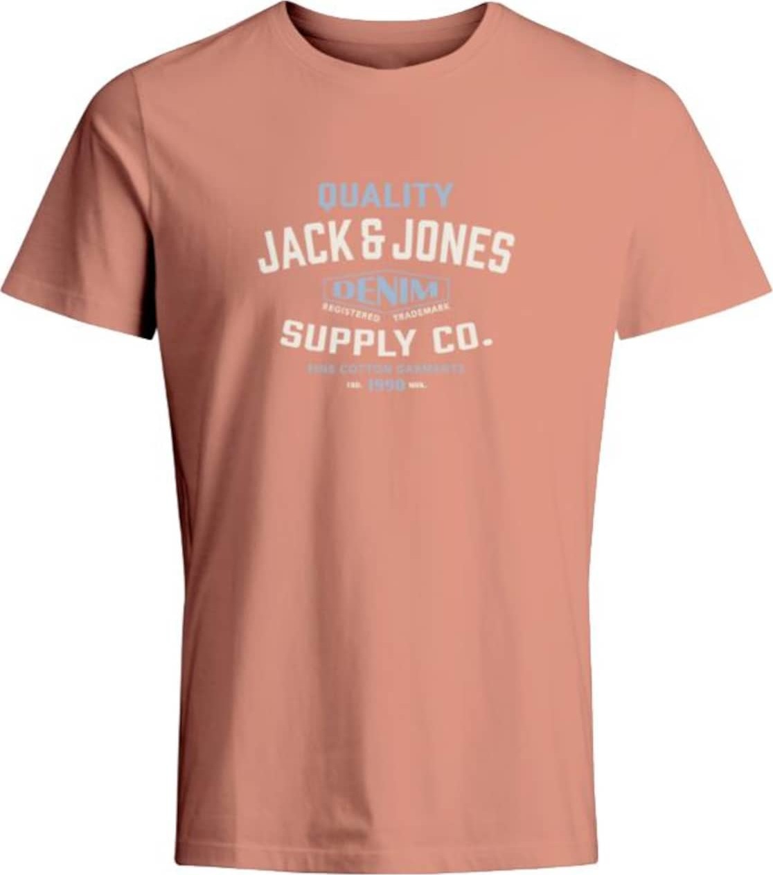 JACK & JONES Tričko 'BOOSTER' světlemodrá / růže / offwhite