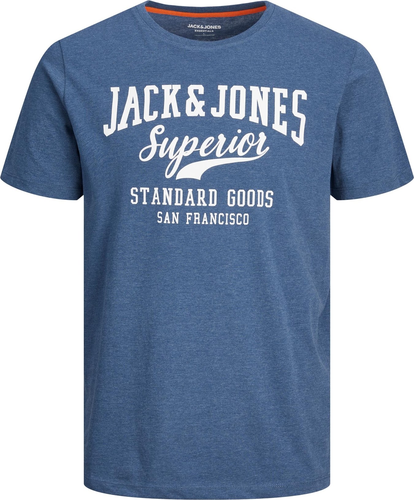 JACK & JONES Tričko chladná modrá / bílá