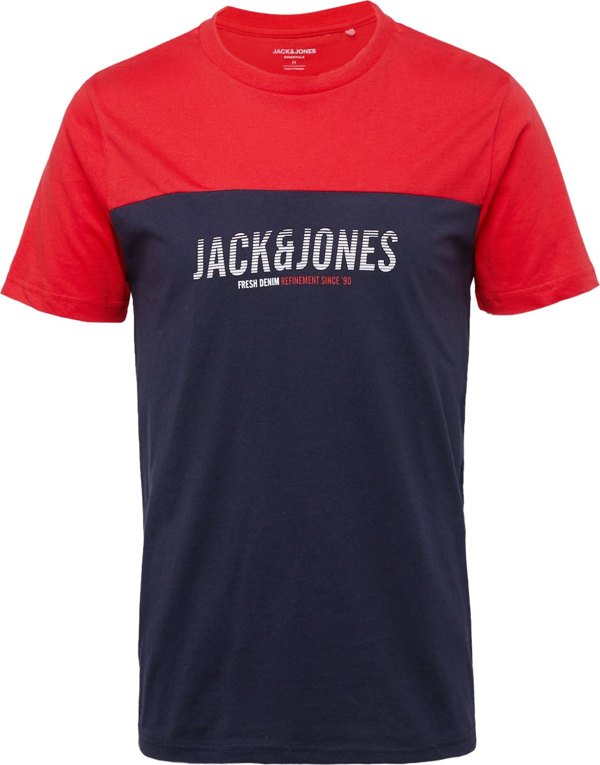 JACK & JONES Tričko 'DAN' noční modrá / červená / bílá