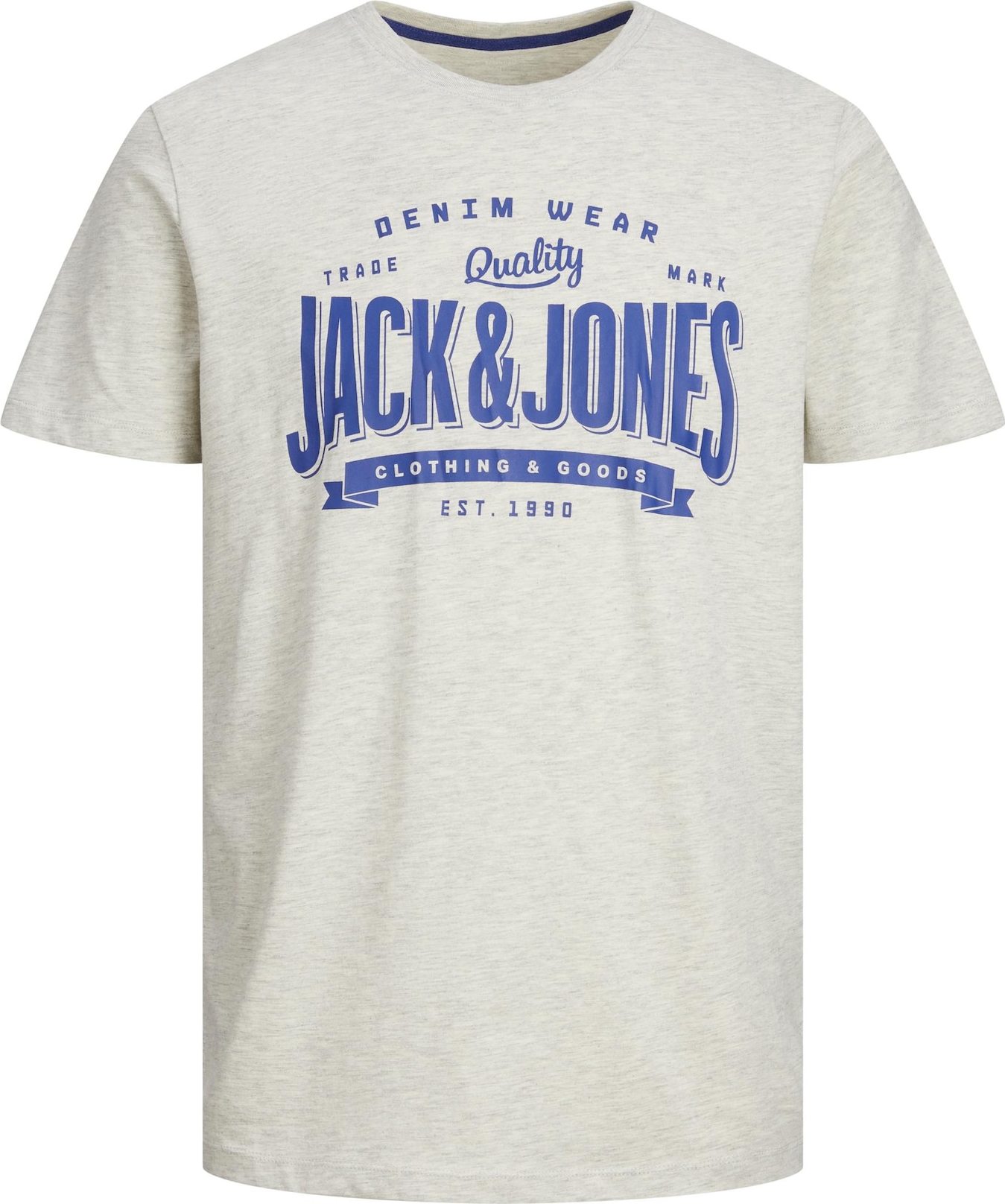 JACK & JONES Tričko královská modrá / šedý melír