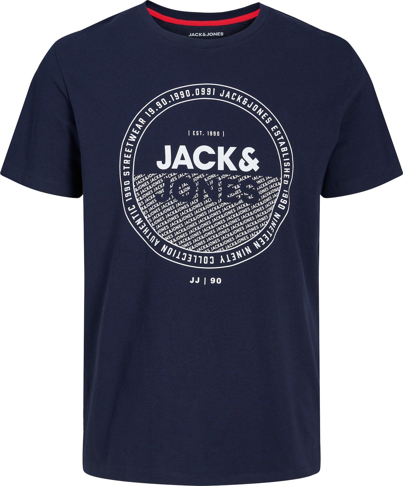 JACK & JONES Tričko 'RALF' námořnická modř / bílá