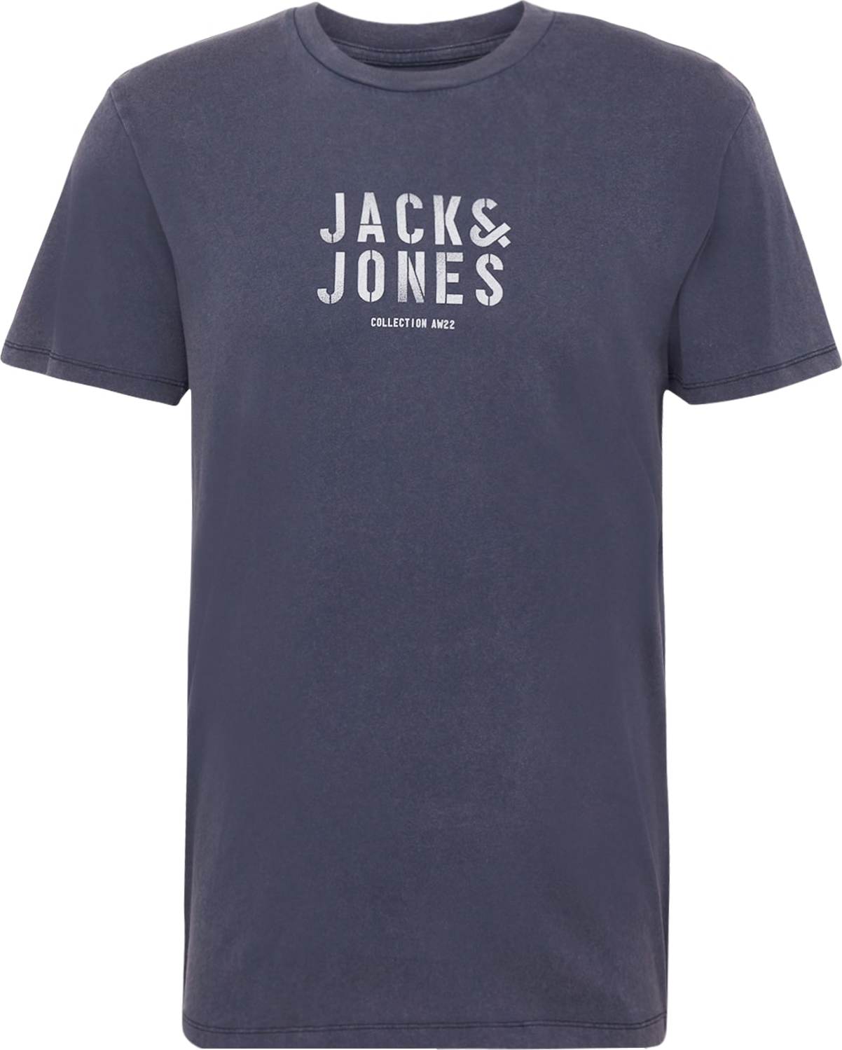 JACK & JONES Tričko 'STENCIL' chladná modrá / bílá