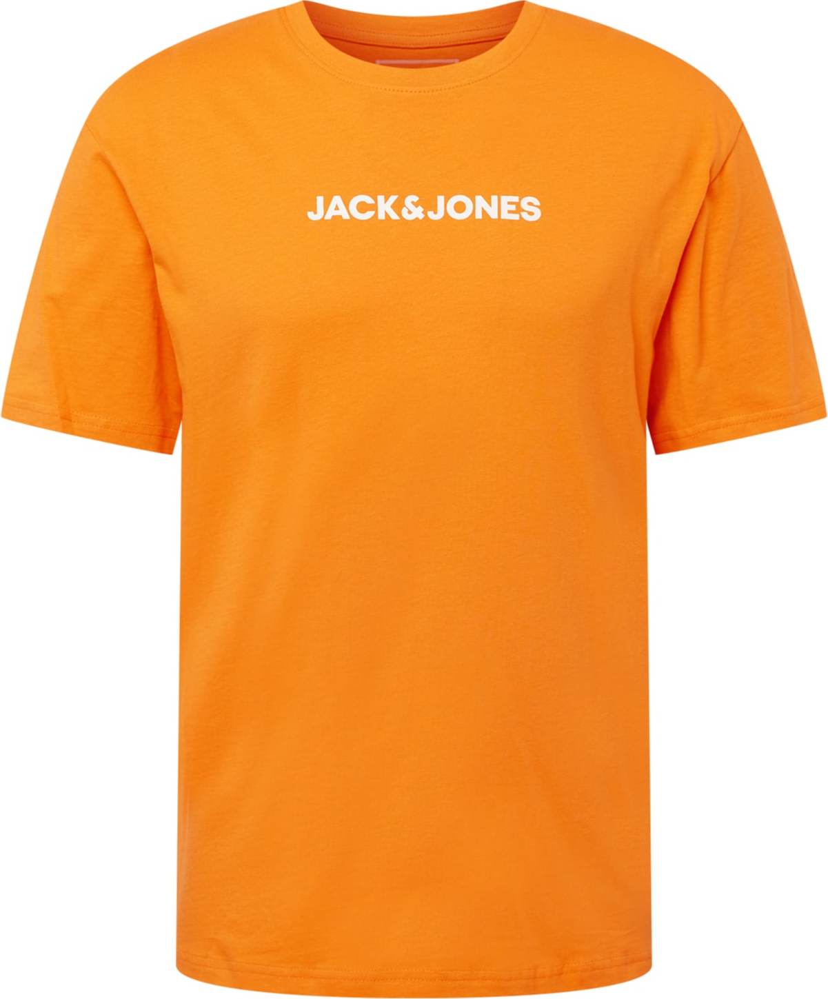 JACK & JONES Tričko 'SWISH' oranžová / bílá