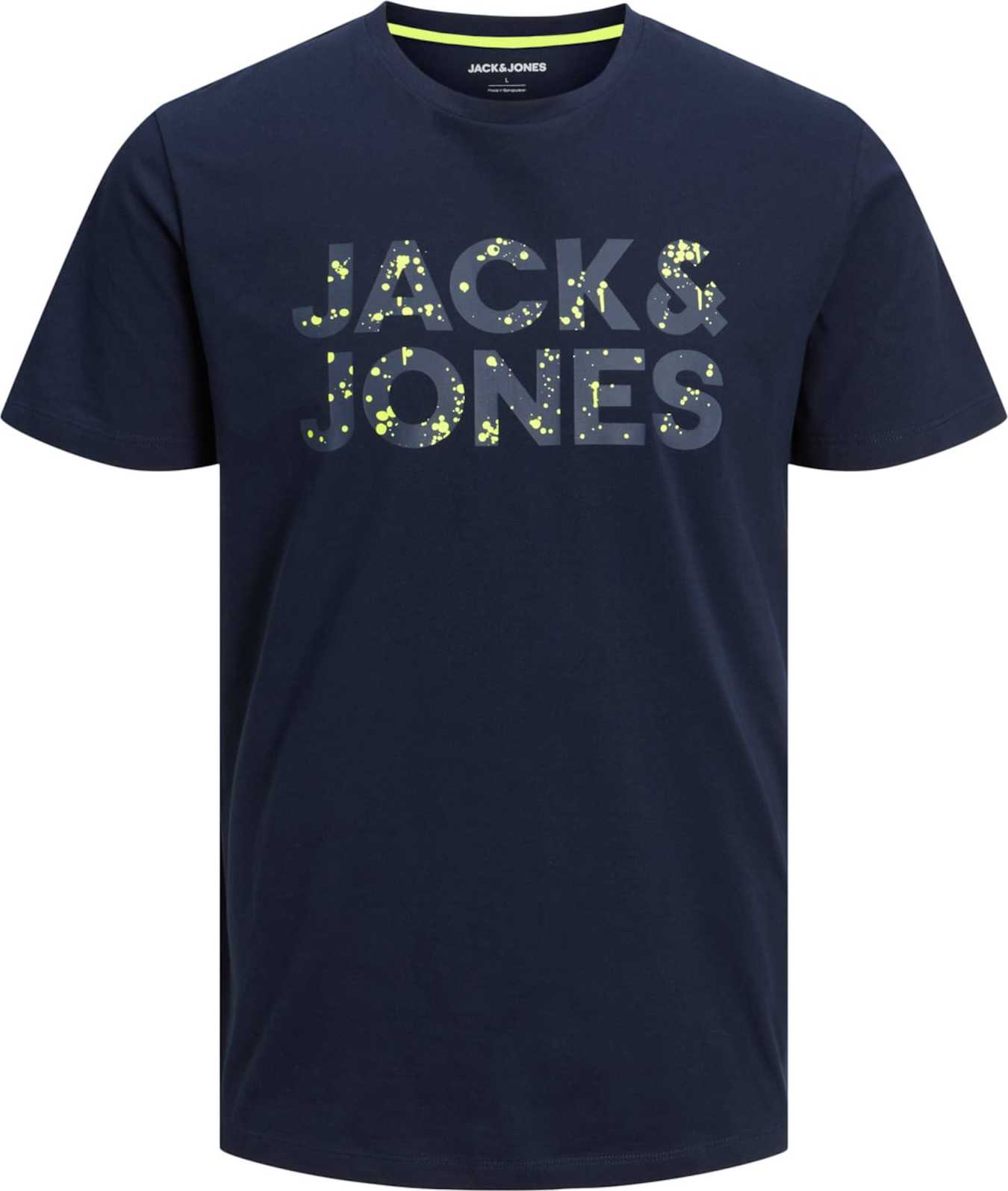 JACK & JONES Tričko tmavě modrá / žlutá