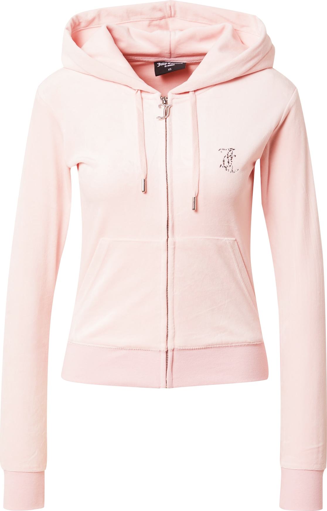 Juicy Couture Black Label Mikina pastelově růžová / stříbrná