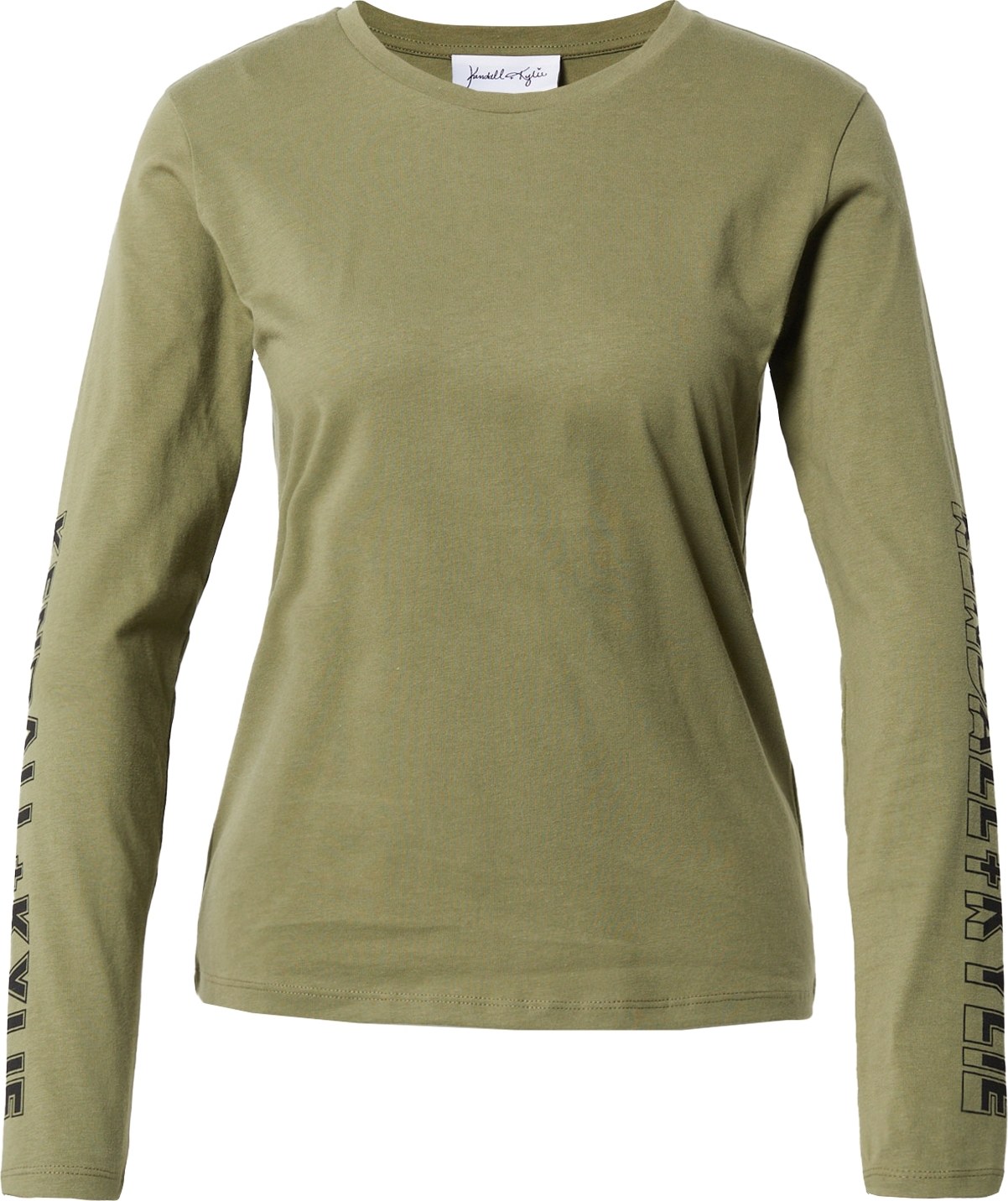 KENDALL + KYLIE Tričko khaki / černá