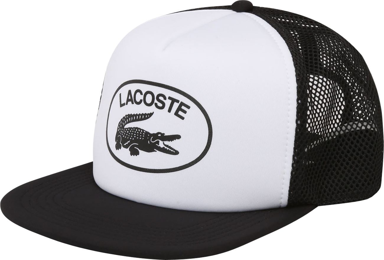 LACOSTE Čepice černá / bílá