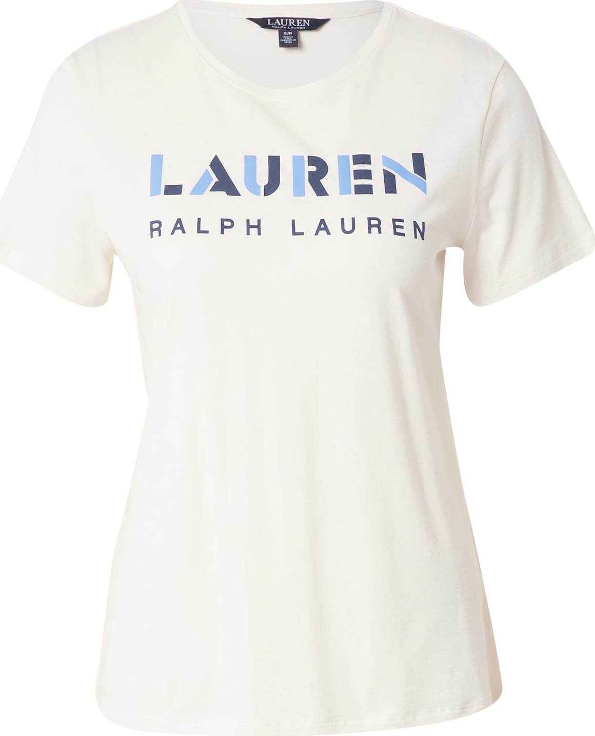 Lauren Ralph Lauren Tričko 'KATLIN' krémová / námořnická modř / světlemodrá